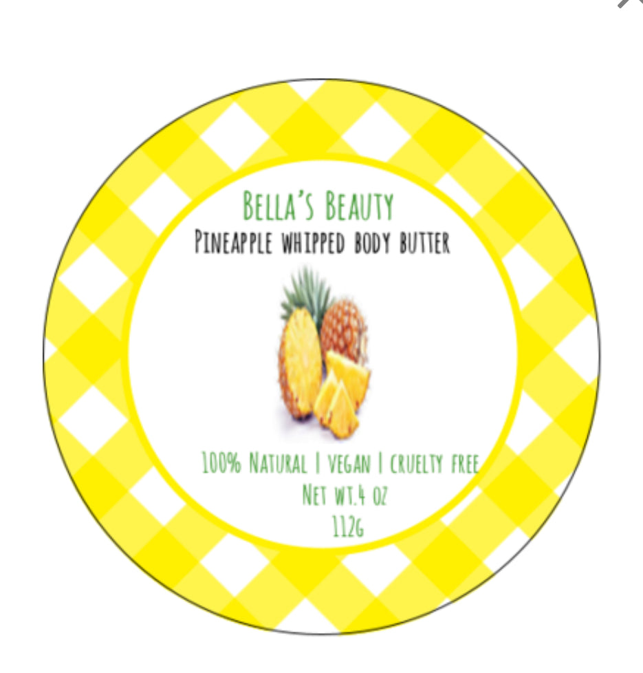 Pineapple whipped body butter