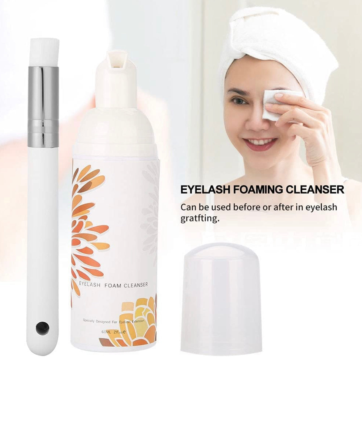 Eyelash foam cleanser set