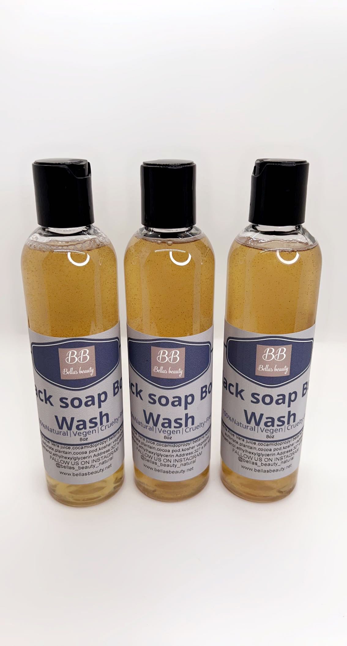 Black soap body wash