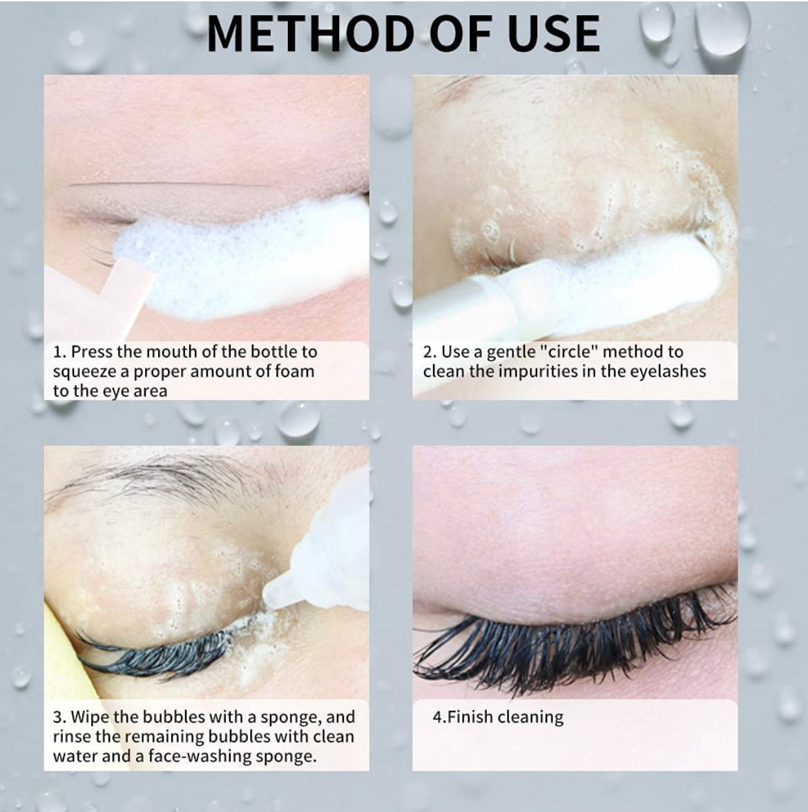 Eyelash foam cleanser set